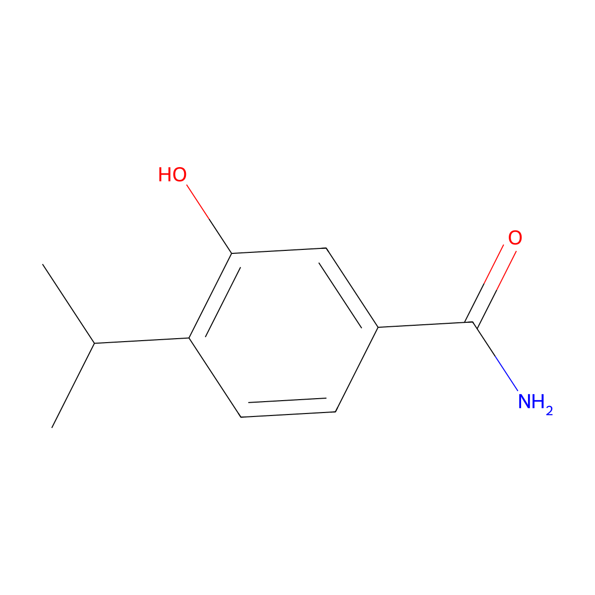 3-Hydroxy-4-(propan-2-yl)benzamide molecular structure, CAS 1243361-04-7