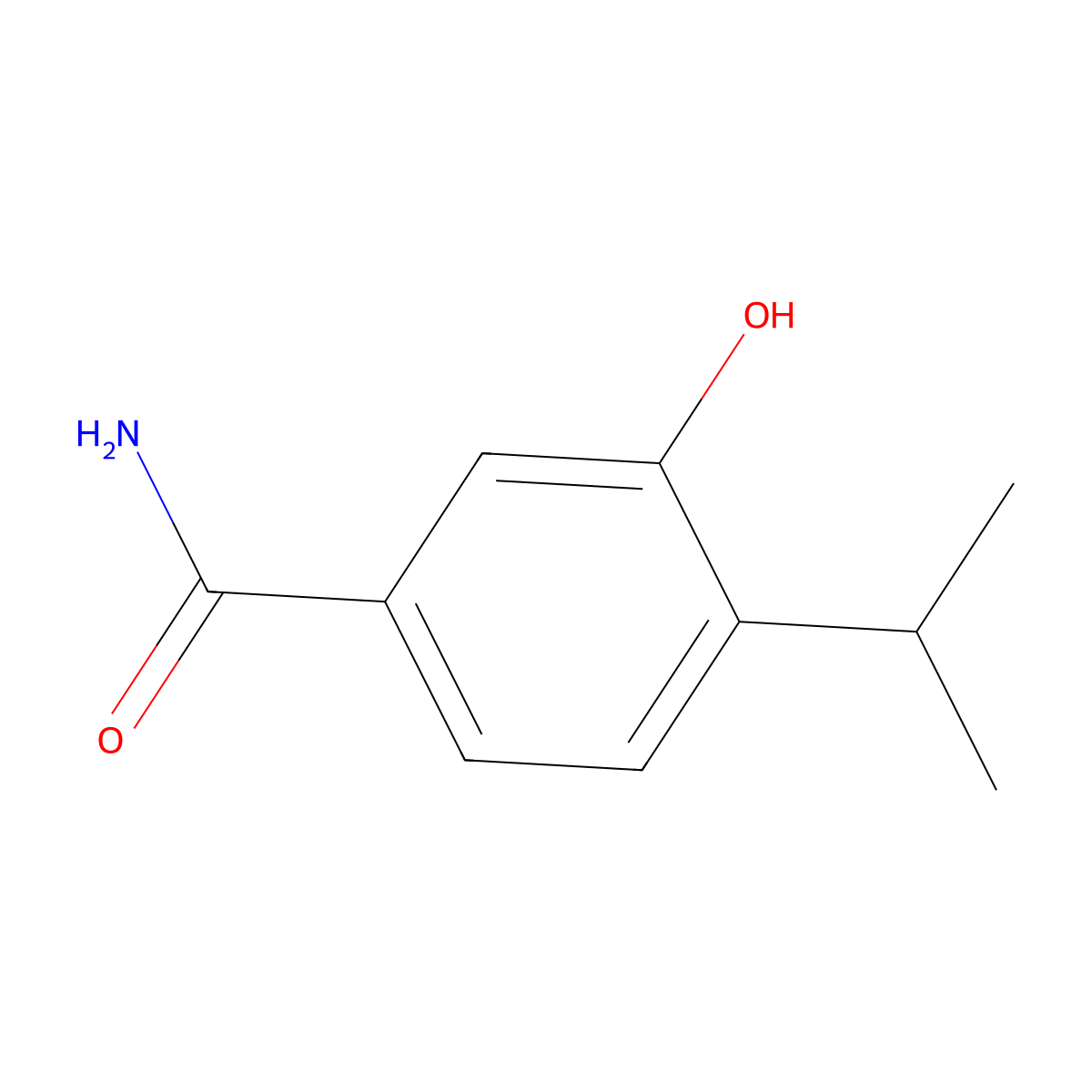 3-Hydroxy-4-(propan-2-yl)benzamide molecular structure, CAS 1243361-04-7