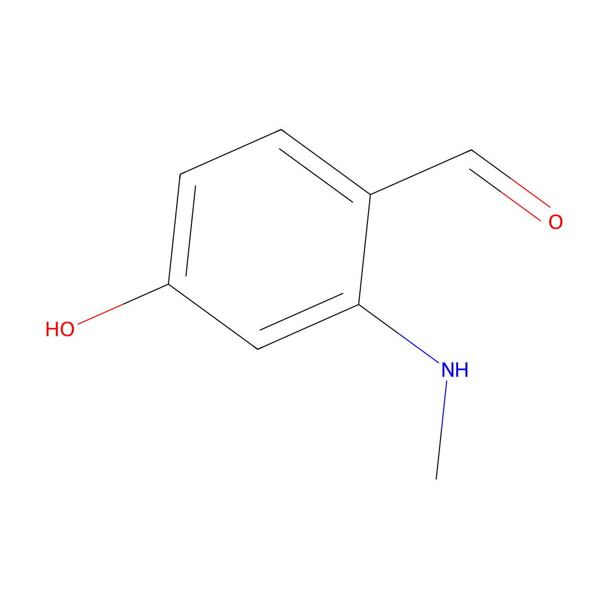 4-Hydroxy-2-(methylamino)benzaldehyde molecular structure, CAS 1243361-43-4