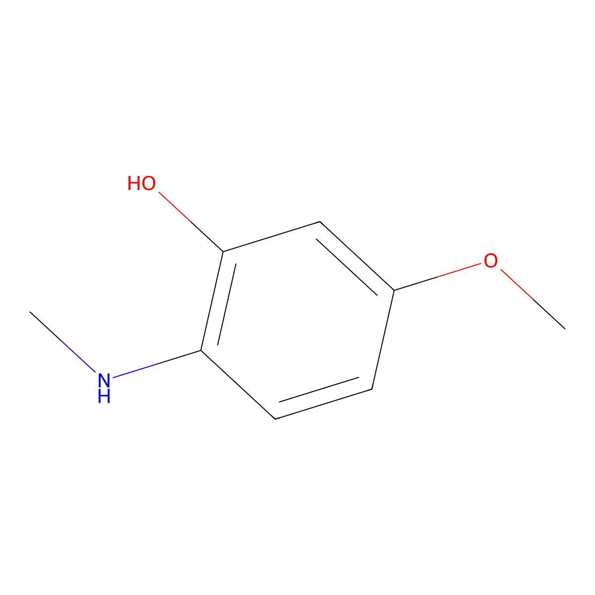 5-Methoxy-2-(methylamino)phenol molecular structure, CAS 1243361-56-9