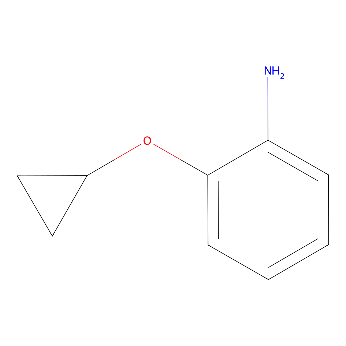 2-Cyclopropoxyaniline molecular structure, CAS 1243361-81-0