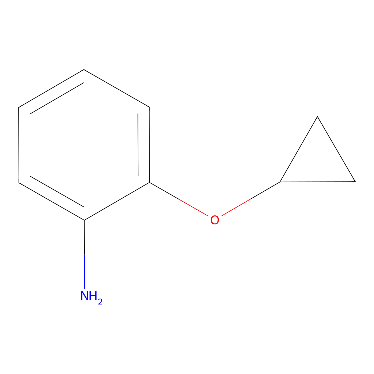 2-Cyclopropoxyaniline molecular structure, CAS 1243361-81-0