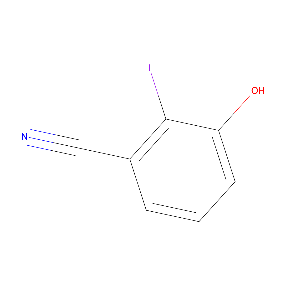 3-Hydroxy-2-iodobenzonitrile molecular structure, CAS 1243362-71-1