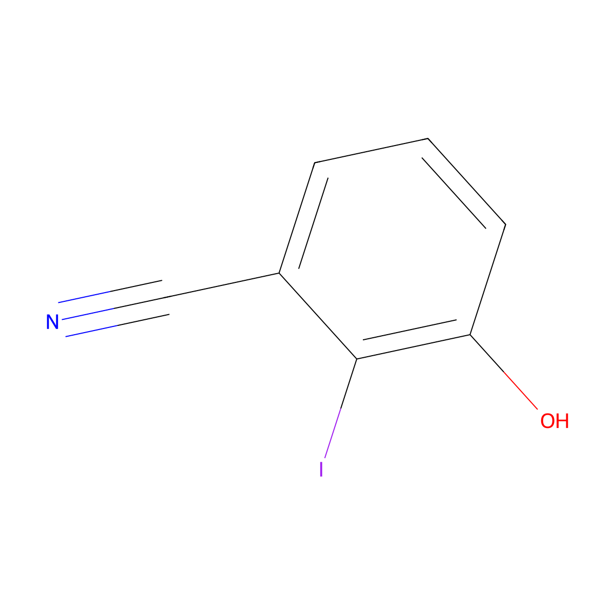 3-Hydroxy-2-iodobenzonitrile molecular structure, CAS 1243362-71-1
