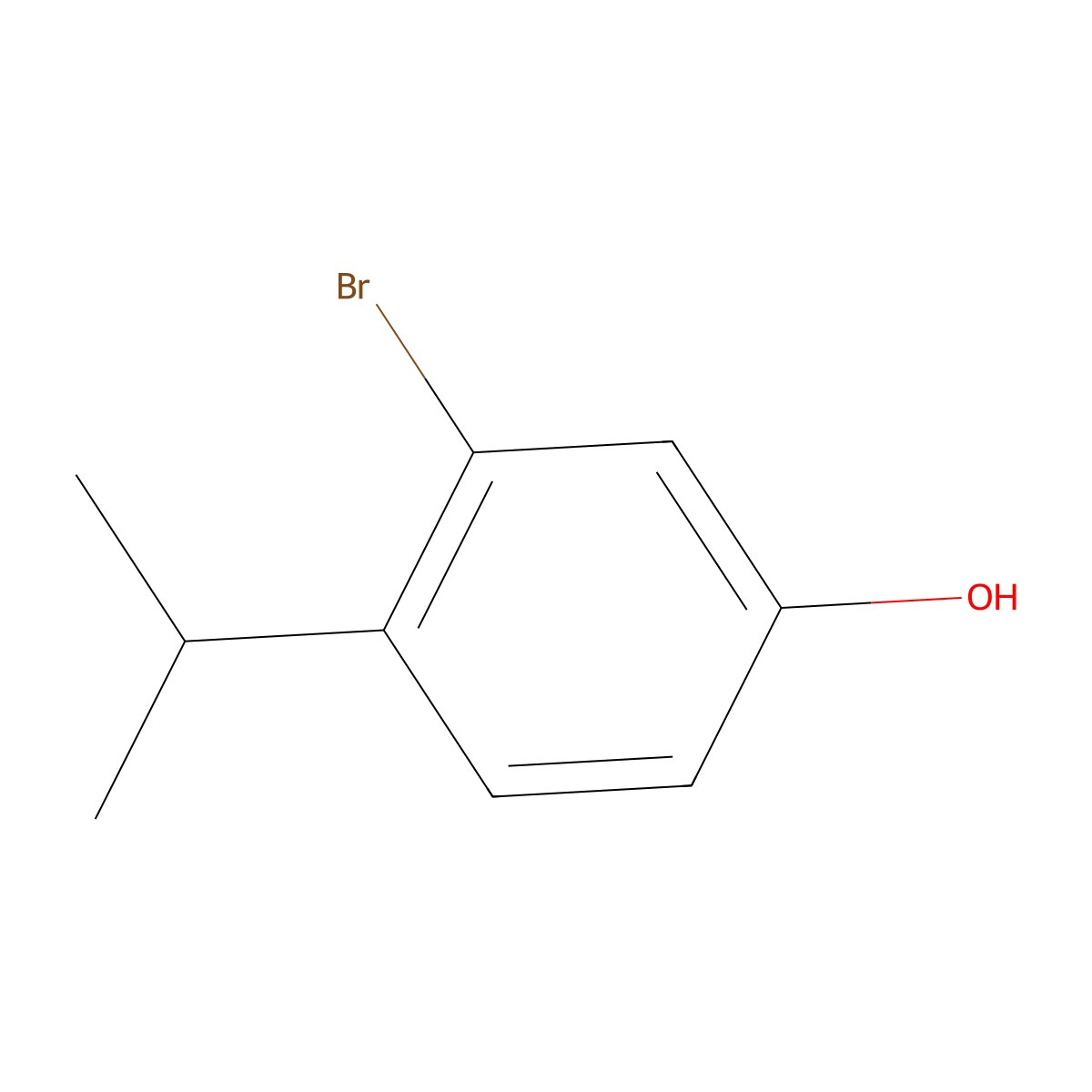 3-Bromo-4-(propan-2-yl)phenol molecular structure, CAS 1243363-07-6
