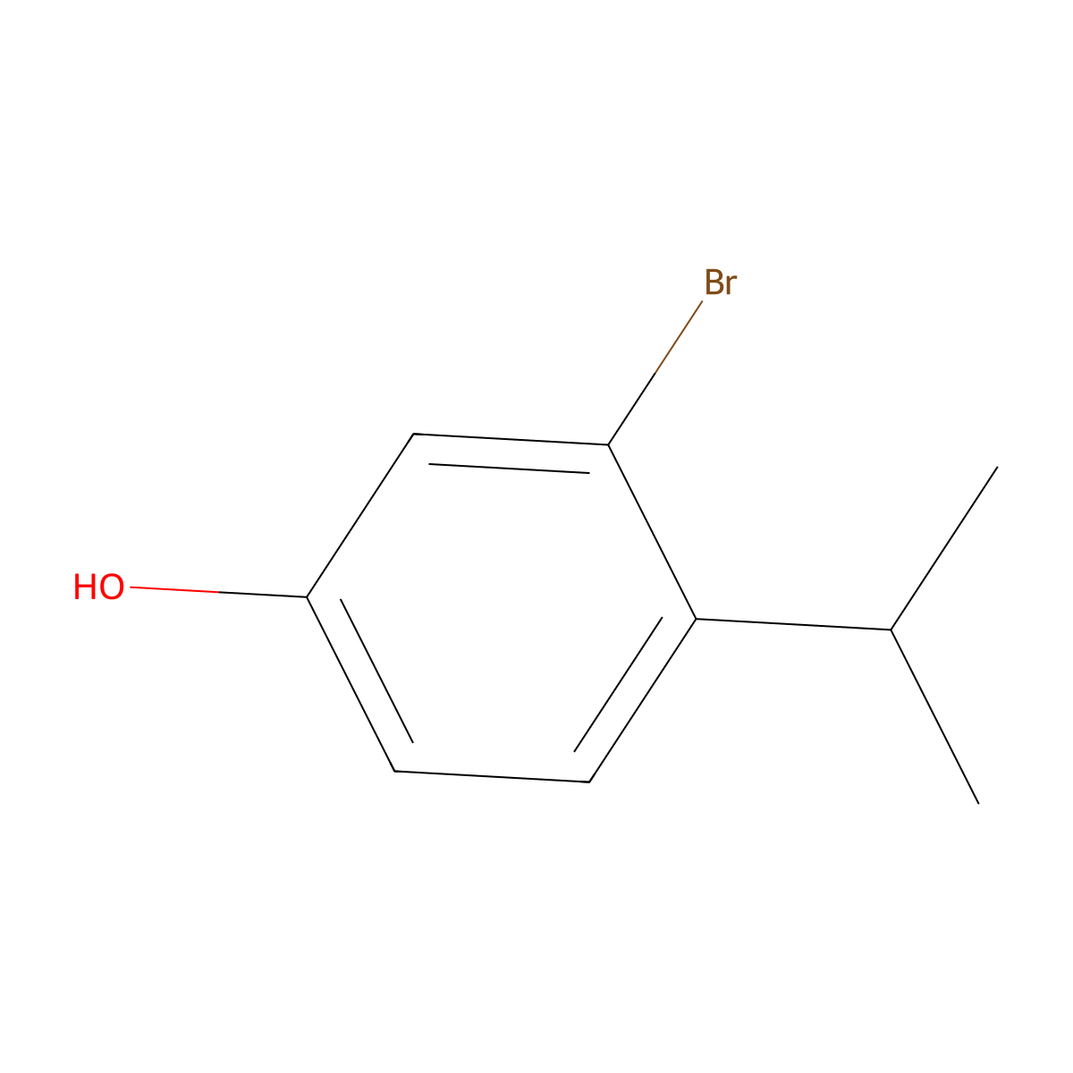3-Bromo-4-(propan-2-yl)phenol molecular structure, CAS 1243363-07-6
