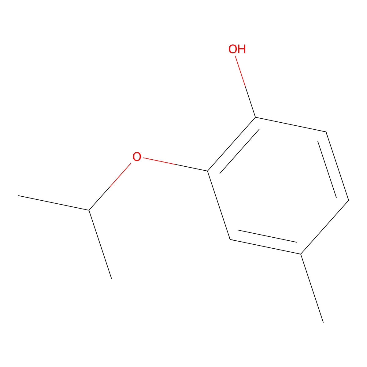 2-Isopropoxy-4-methylphenol molecular structure, CAS 1243364-13-7