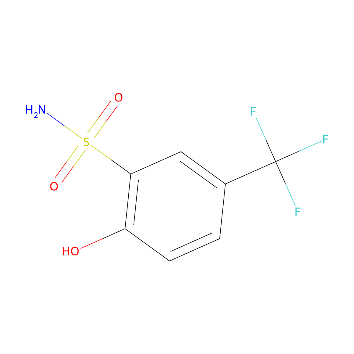 2-Hydroxy-5-(trifluoromethyl)benzenesulfonamide molecular structure, CAS 1243364-45-5