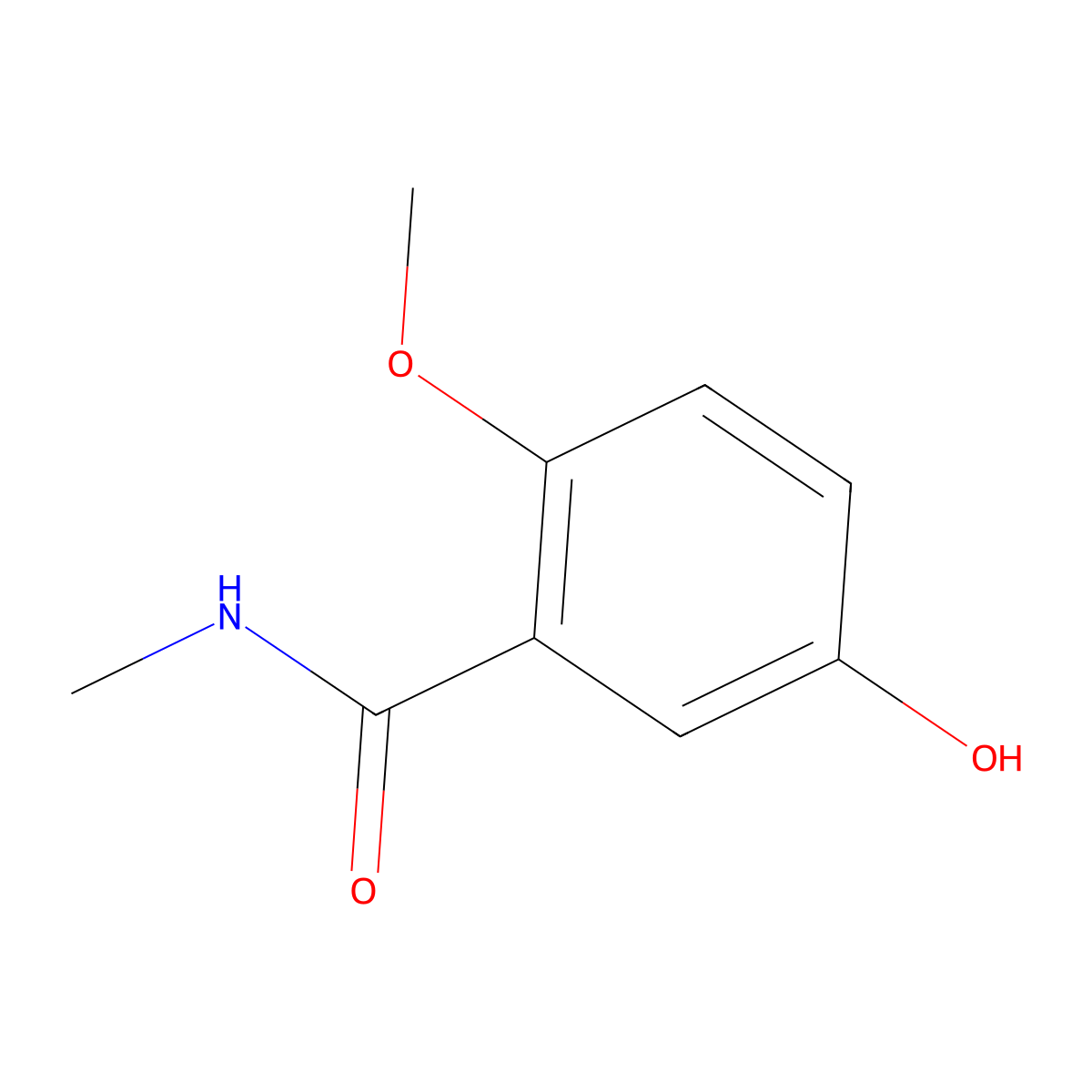 5-Hydroxy-2-methoxy-N-methylbenzamide molecular structure, CAS 1243365-49-2