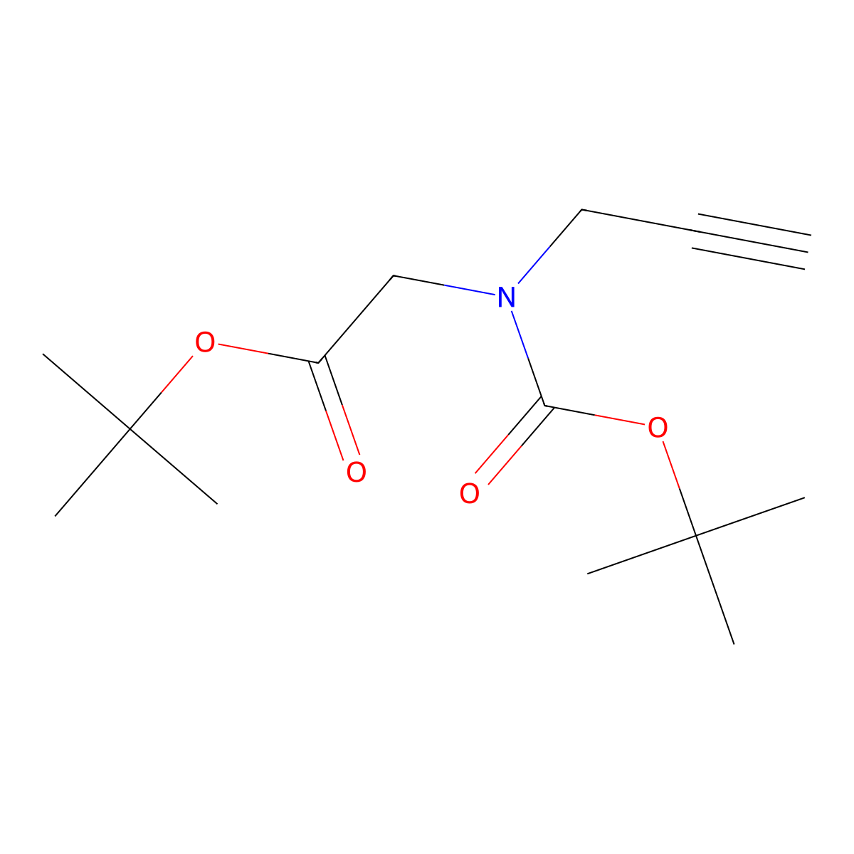 Tert-butyl 2-{[(tert-butoxy)carbonyl](prop-2-yn-1-yl)amino}acetate molecular structure, CAS 1243366-33-7