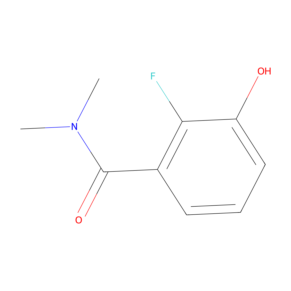2-Fluoro-3-hydroxy-N,N-dimethylbenzamide molecular structure, CAS 1243367-76-1