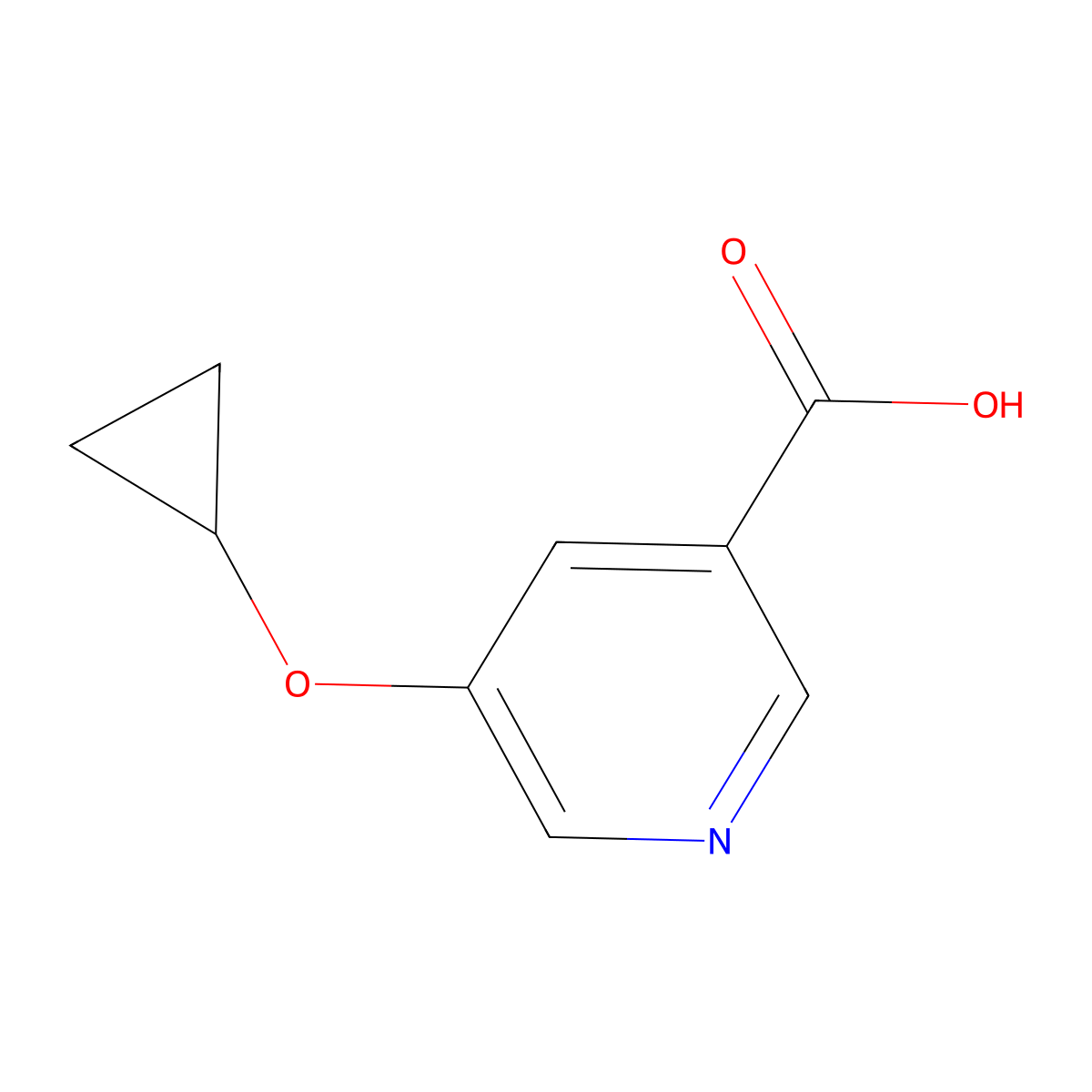 5-Cyclopropoxynicotinic acid molecular structure, CAS 1243368-67-3