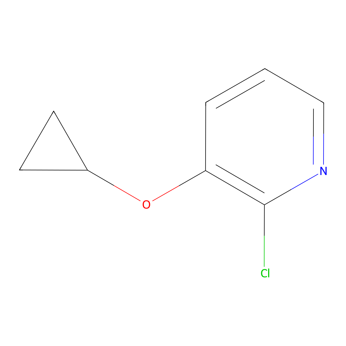2-Chloro-3-cyclopropoxypyridine molecular structure, CAS 1243368-75-3