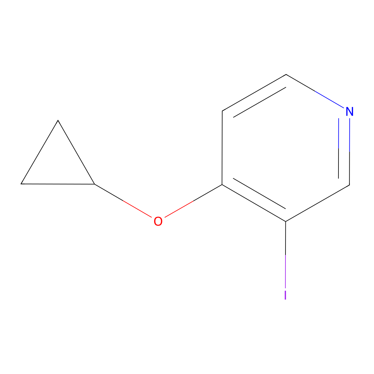 4-Cyclopropoxy-3-iodopyridine molecular structure, CAS 1243368-77-5
