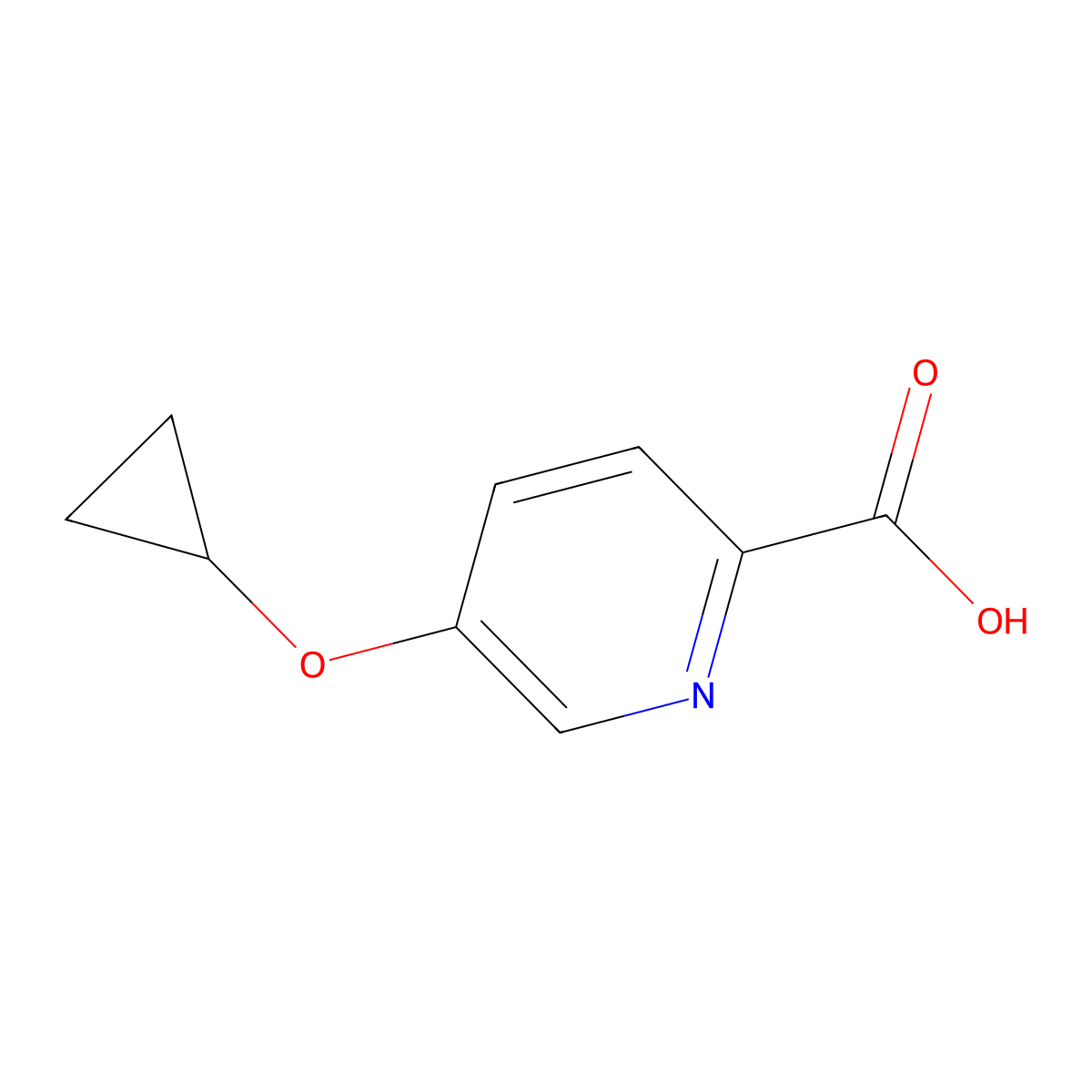 5-Cyclopropoxypyridine-2-carboxylic acid molecular structure, CAS 1243368-91-3