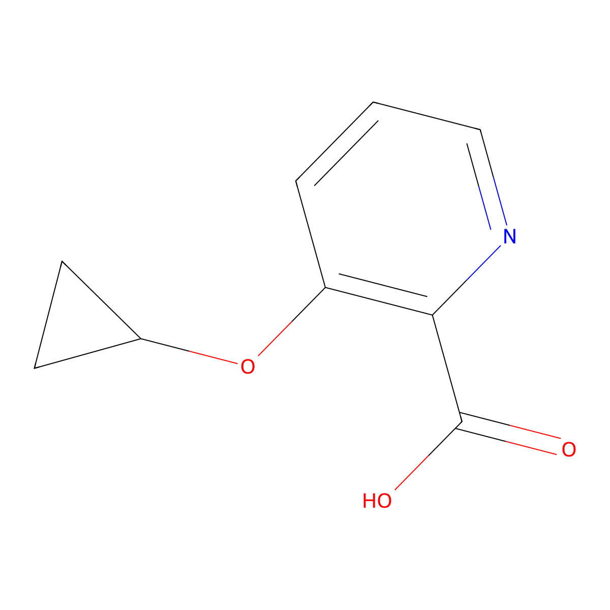 3-Cyclopropoxypicolinic acid molecular structure, CAS 1243369-07-4