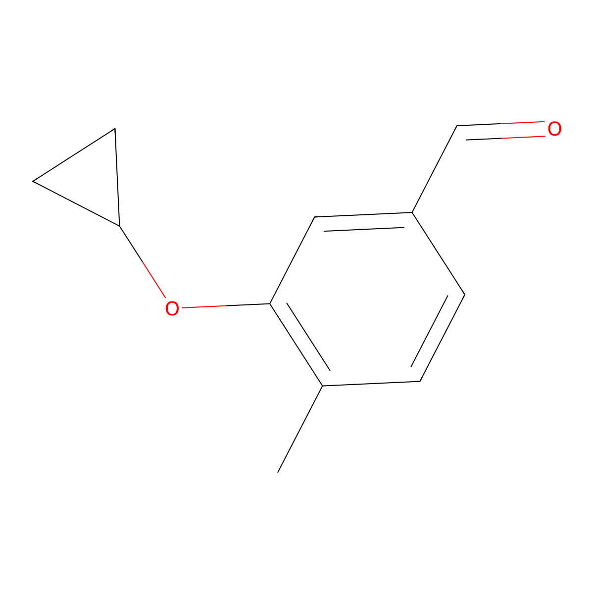 3-Cyclopropoxy-4-methylbenzaldehyde molecular structure, CAS 1243369-80-3