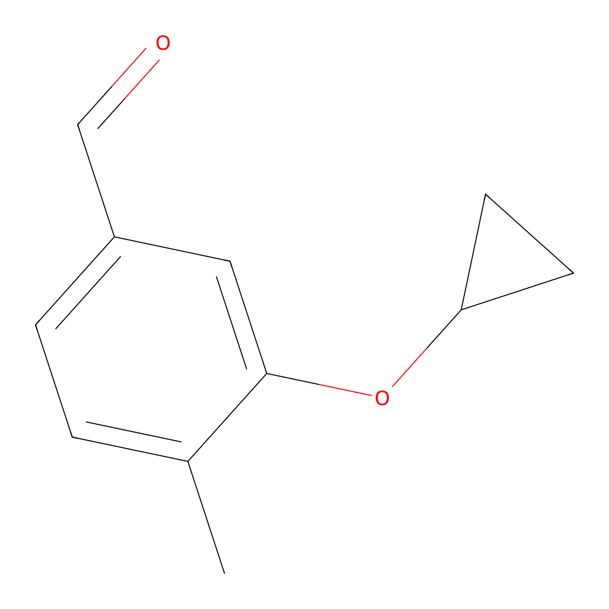 3-Cyclopropoxy-4-methylbenzaldehyde molecular structure, CAS 1243369-80-3