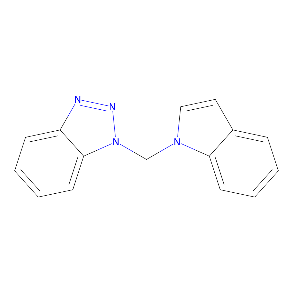 1-(Indol-1-ylmethyl)benzotriazole molecular structure, CAS 124337-33-3