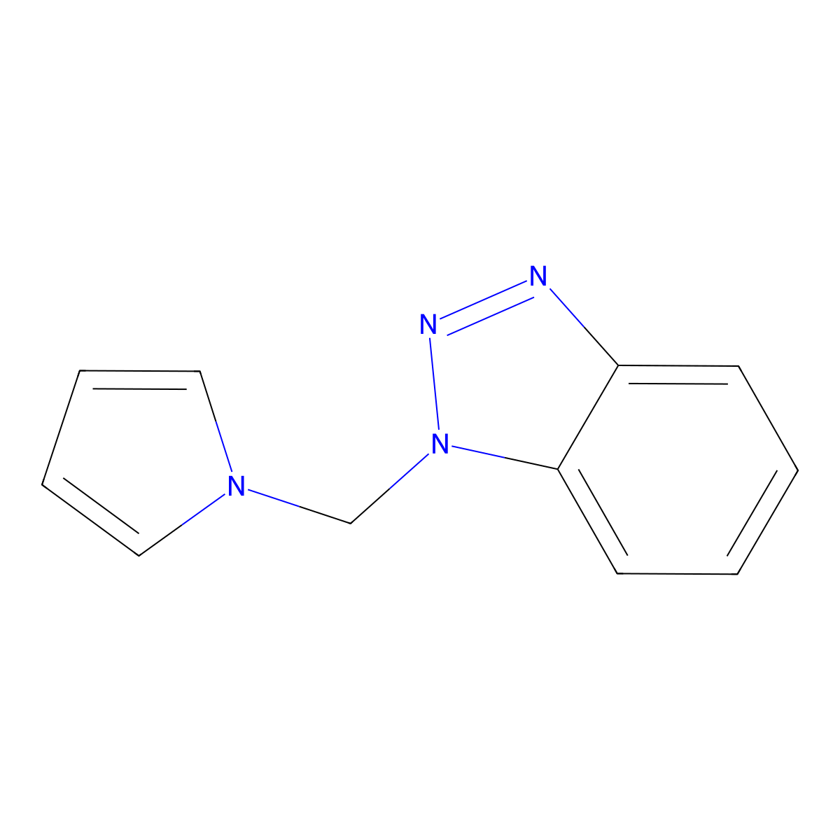 1-(1H-Pyrrol-1-ylmethyl)-1H-benzotriazole molecular structure, CAS 124337-35-5