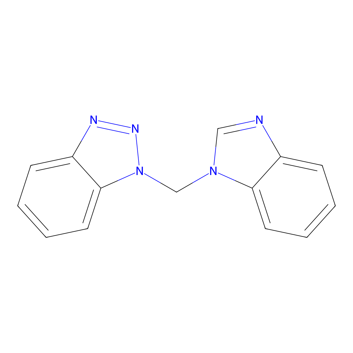 1-(Benzimidazol-1-ylmethyl)benzotriazole molecular structure, CAS 124337-36-6