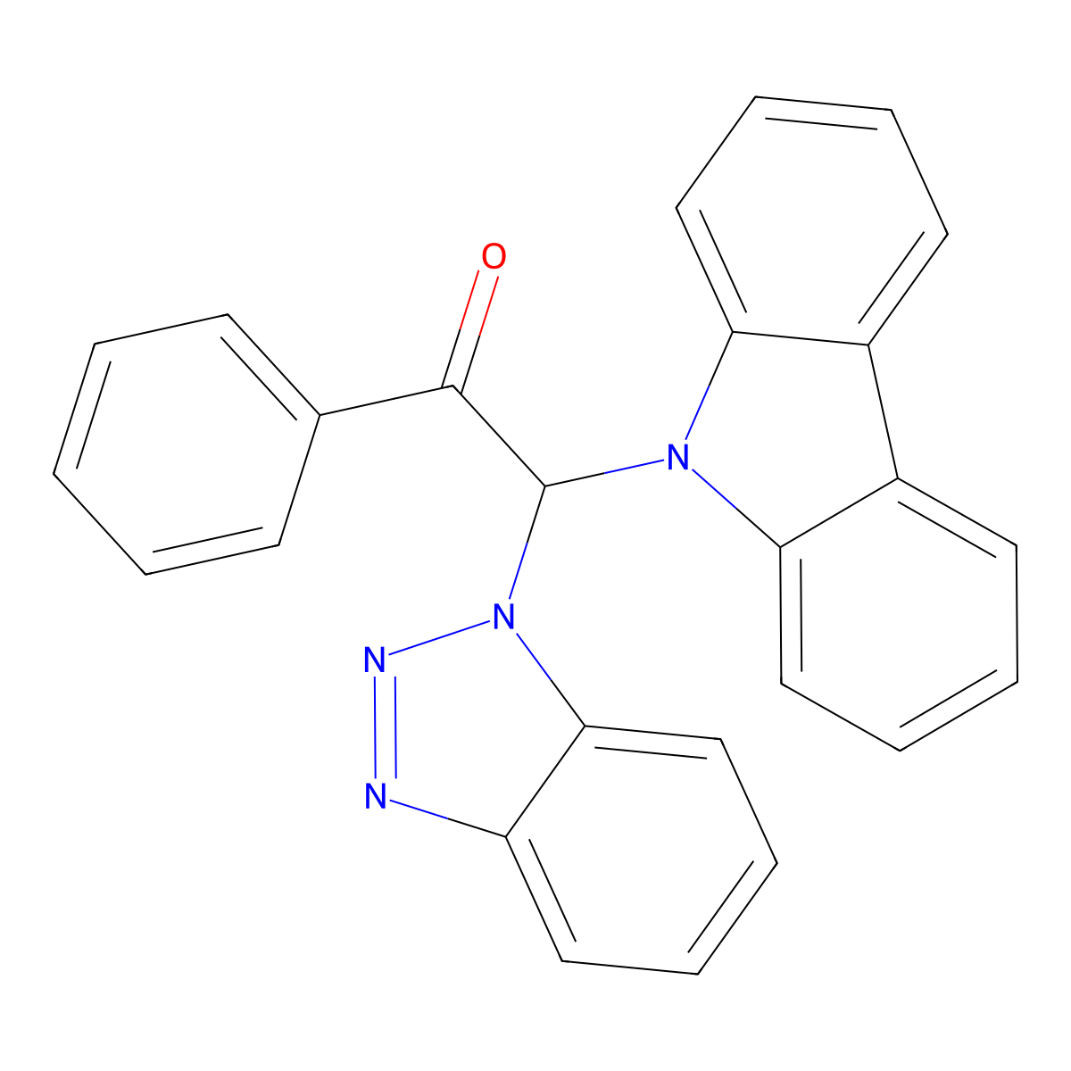 2-(1H-1,2,3-Benzotriazol-1-yl)-2-(9H-carbazol-9-yl)-1-phenylethan-1-one molecular structure, CAS 124337-48-0