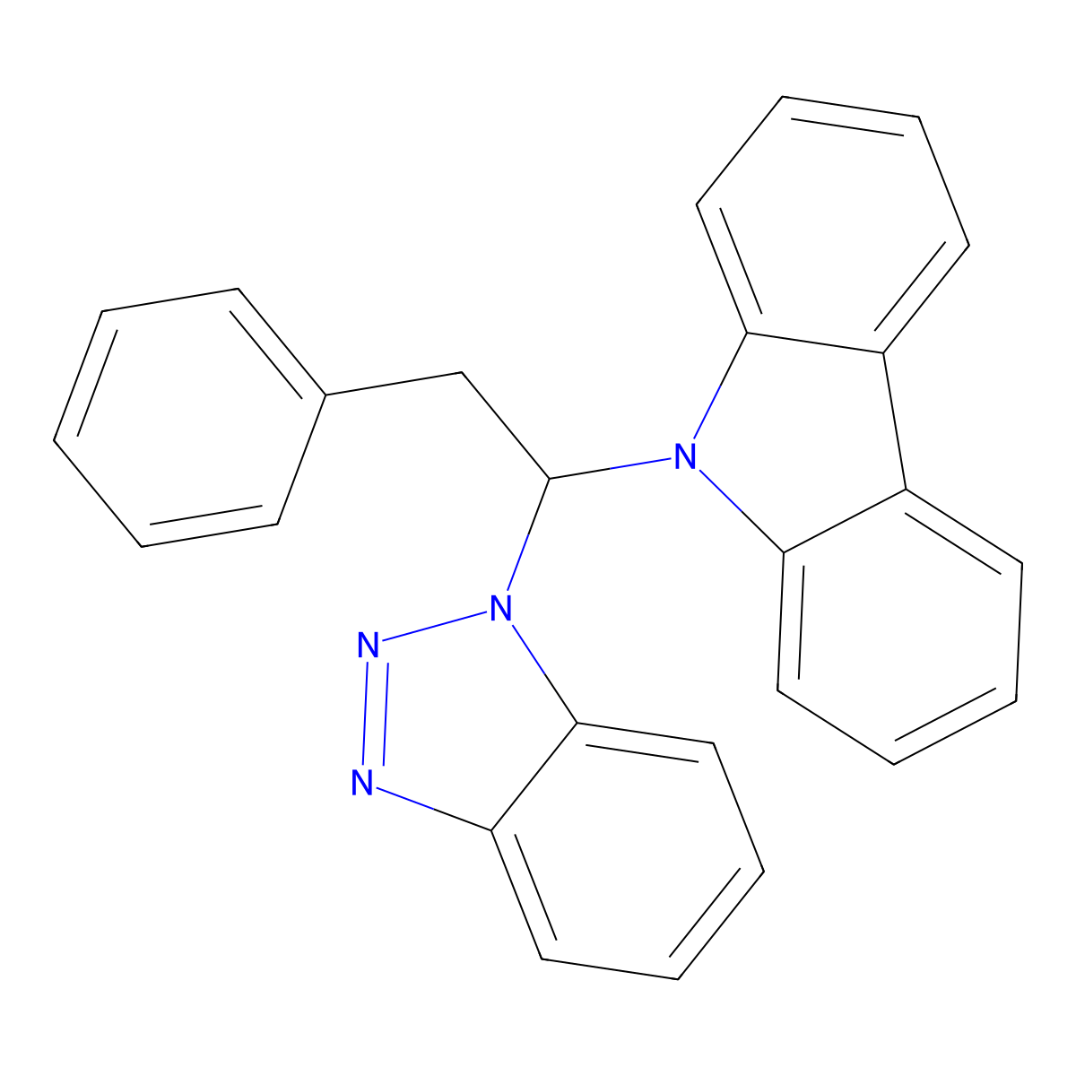 9-[1-(1H-1,2,3-Benzotriazol-1-yl)-2-phenylethyl]-9H-carbazole molecular structure, CAS 124337-51-5