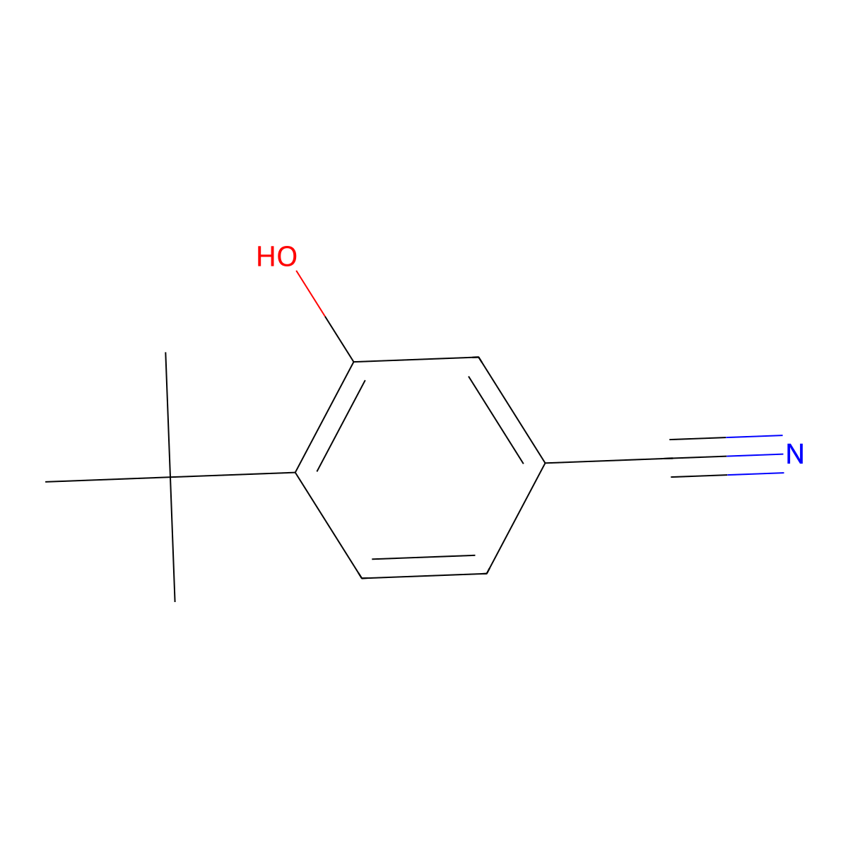 4-(Tert-butyl)-3-hydroxybenzonitrile molecular structure, CAS 1243370-42-4