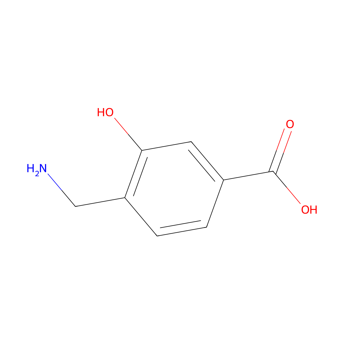 4-(Aminomethyl)-3-hydroxybenzoic acid molecular structure, CAS 1243372-30-6