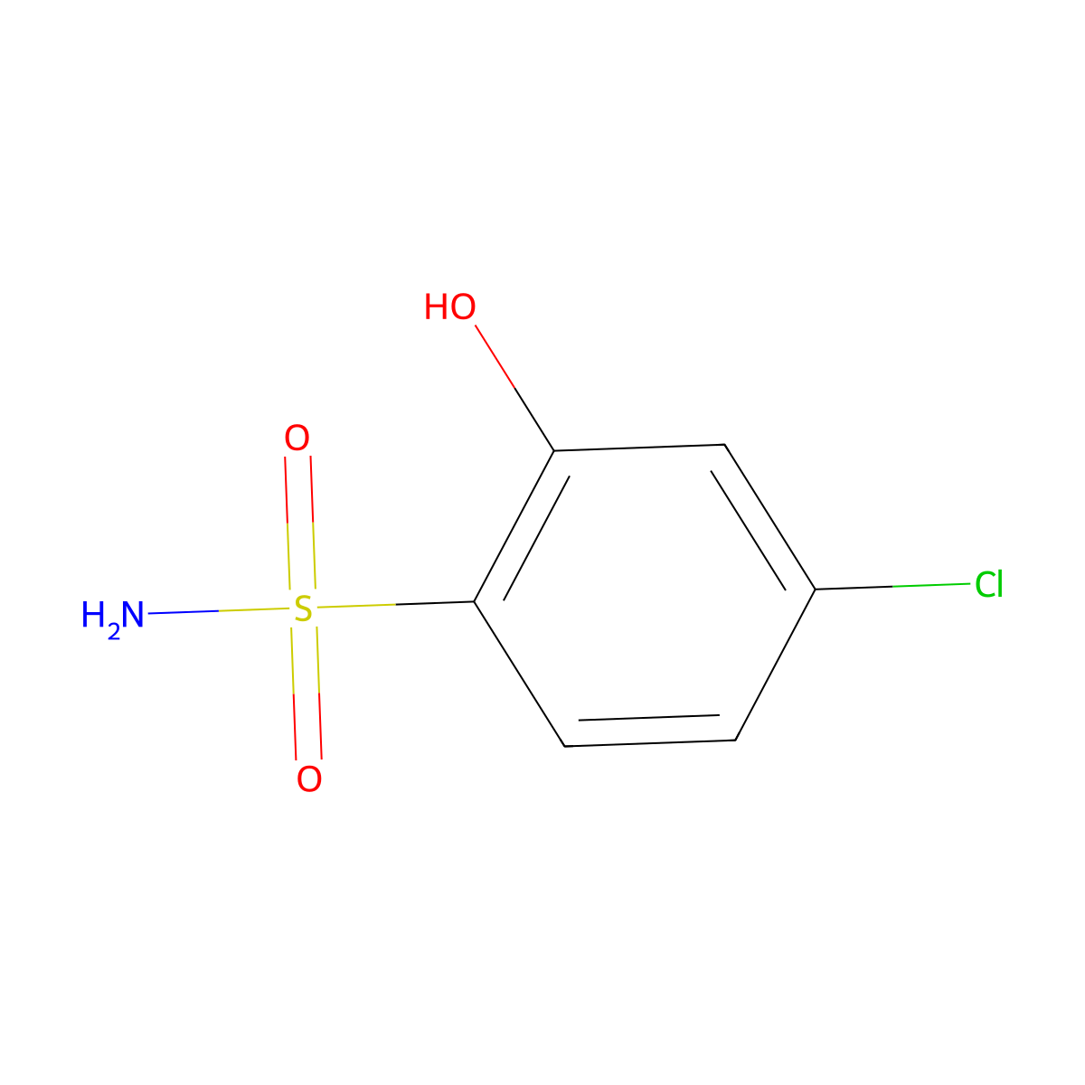 4-Chloro-2-hydroxybenzene-1-sulfonamide molecular structure, CAS 1243372-63-5