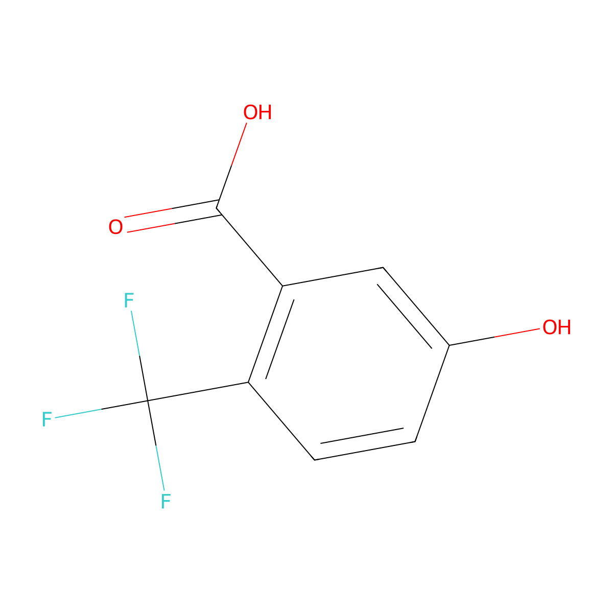 5-Hydroxy-2-(trifluoromethyl)benzoic acid molecular structure, CAS 1243373-31-0