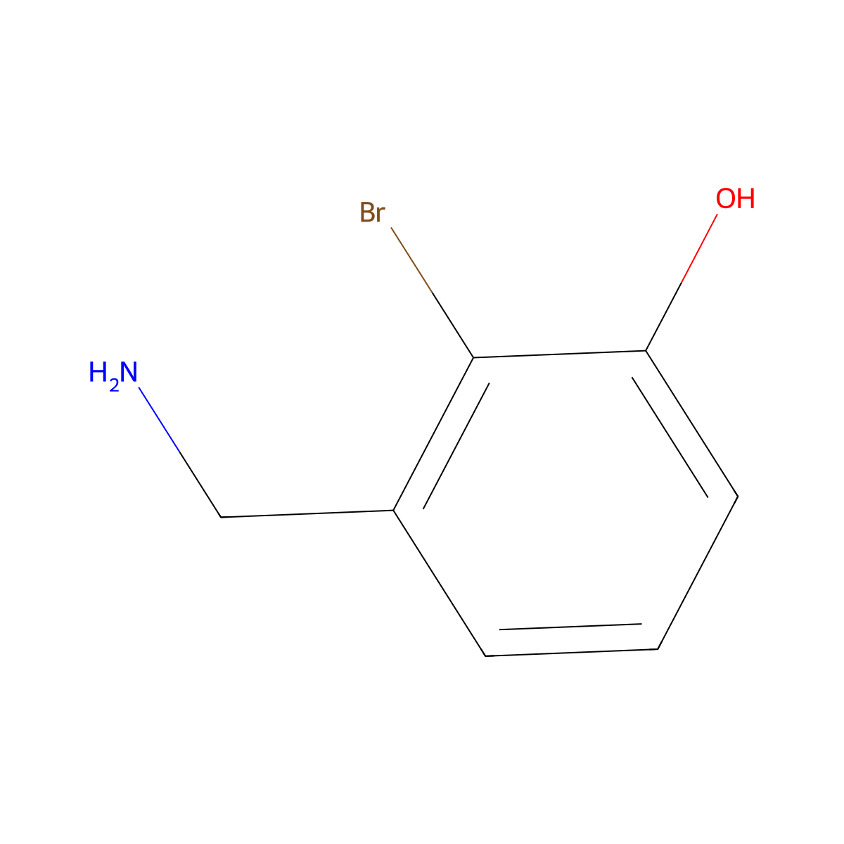 3-(Aminomethyl)-2-bromophenol molecular structure, CAS 1243373-33-2