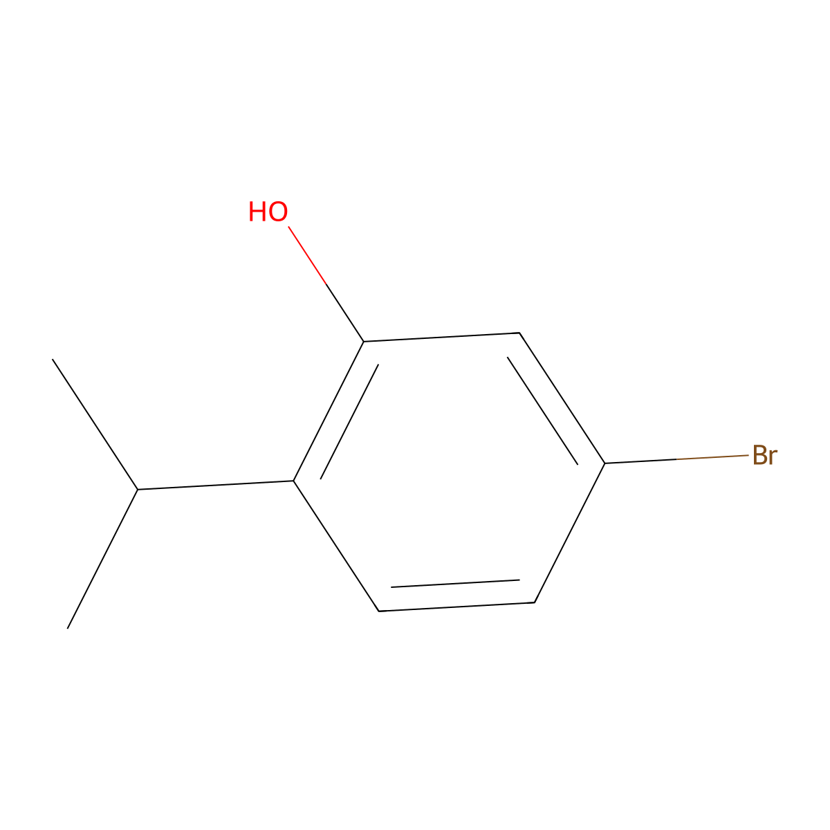 5-Bromo-2-(propan-2-yl)phenol molecular structure, CAS 1243373-55-8