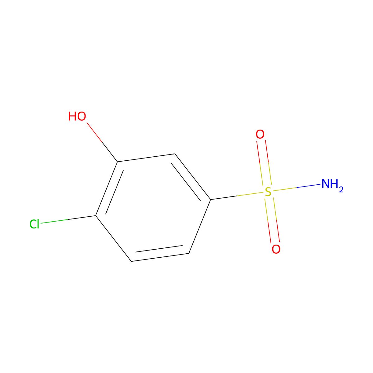4-Chloro-3-hydroxybenzenesulfonamide molecular structure, CAS 1243373-66-1