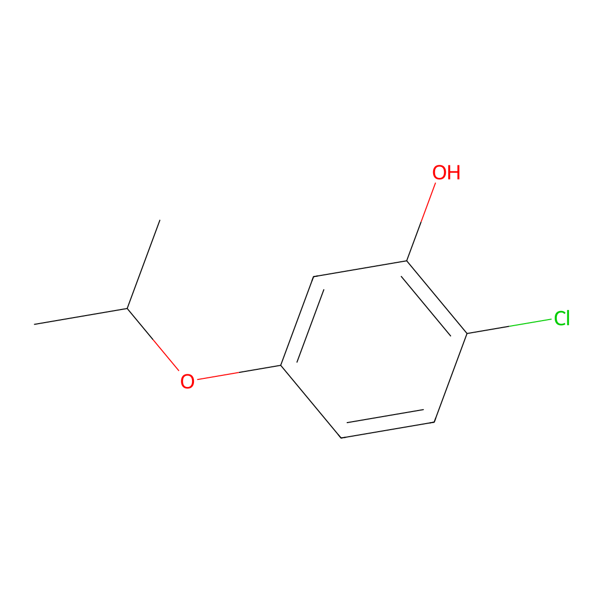 2-Chloro-5-(propan-2-yloxy)phenol molecular structure, CAS 1243374-18-6