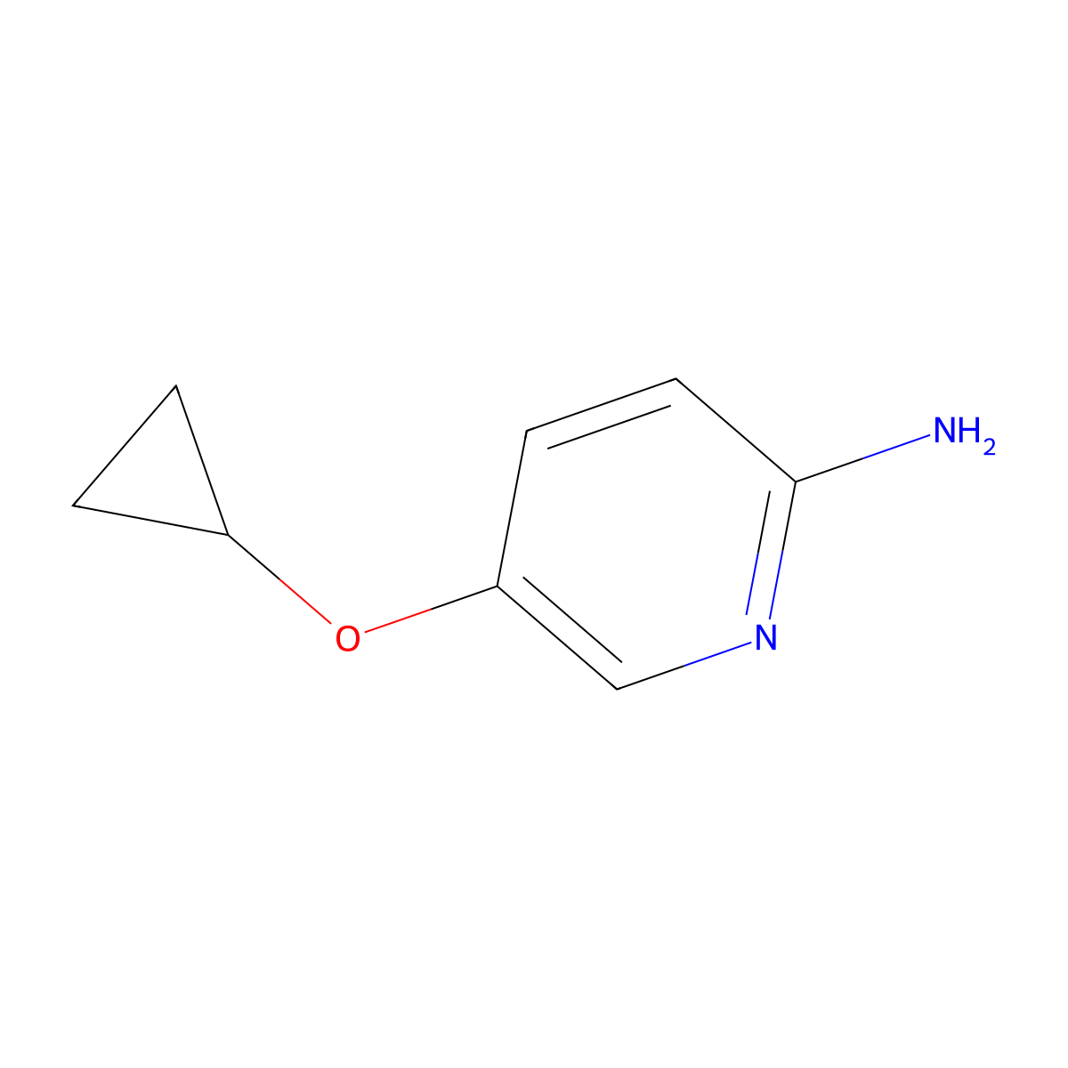 5-Cyclopropoxypyridin-2-amine molecular structure, CAS 1243374-37-9