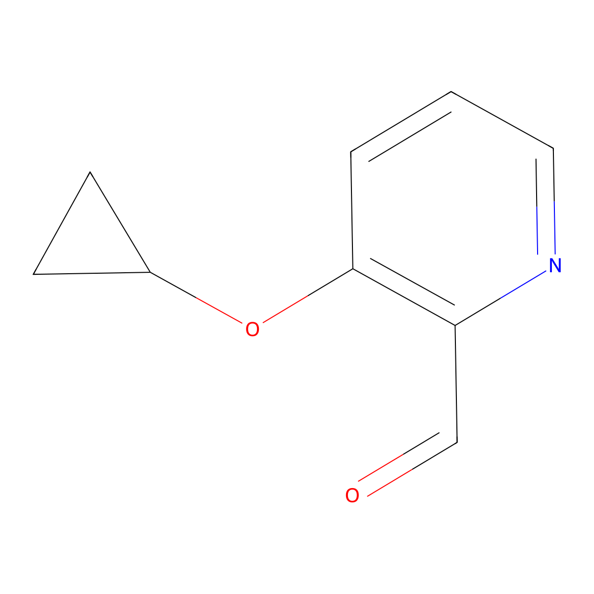 3-Cyclopropoxypicolinaldehyde molecular structure, CAS 1243374-55-1
