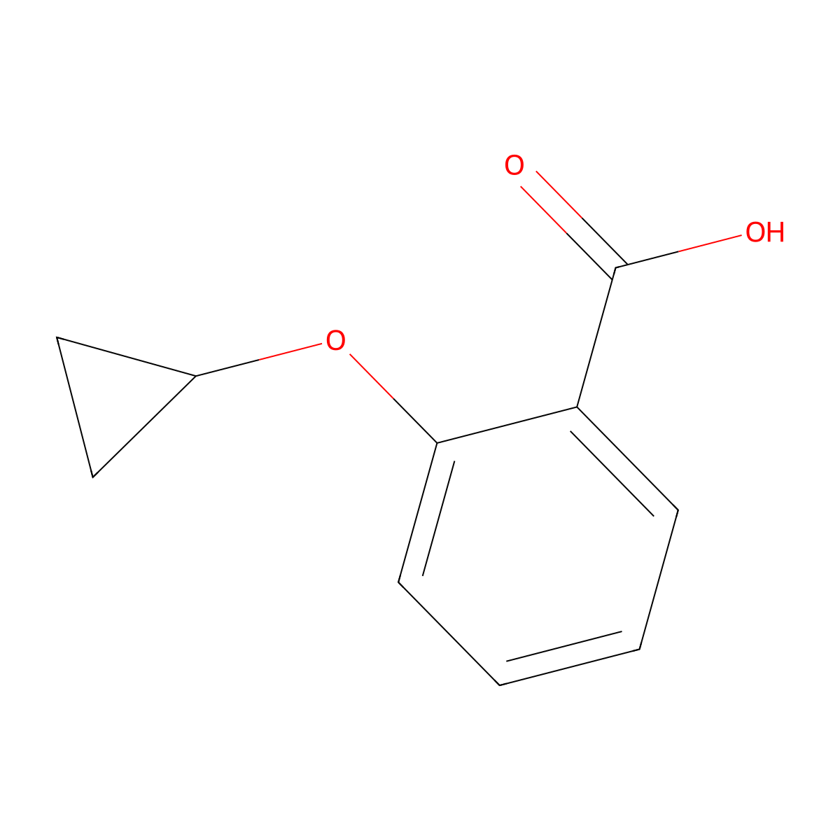 2-Cyclopropoxybenzoic acid molecular structure, CAS 1243374-60-8