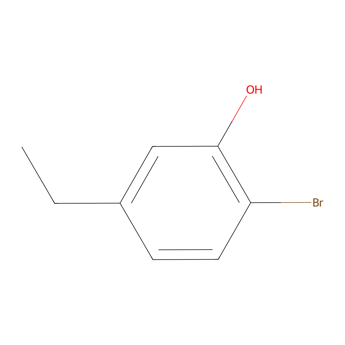 2-Bromo-5-ethylphenol molecular structure, CAS 1243377-32-3