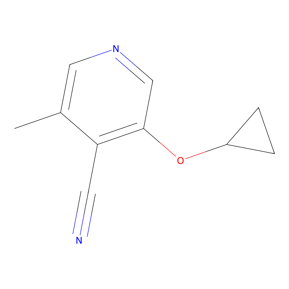 3-Cyclopropoxy-5-methylisonicotinonitrile molecular structure, CAS 1243377-46-9