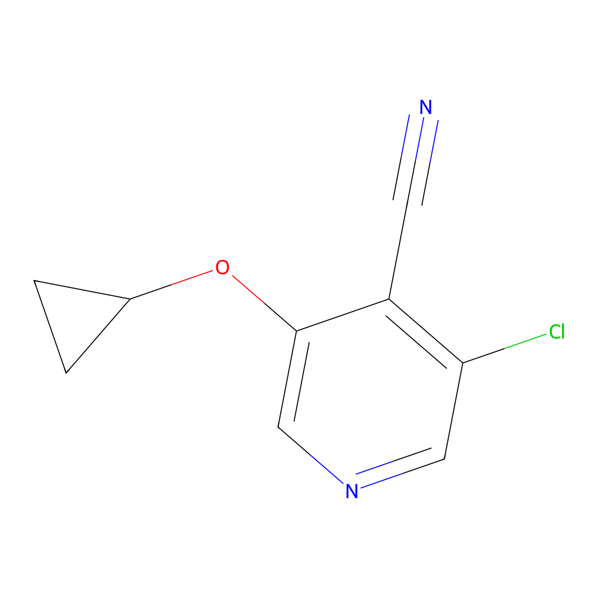 3-Chloro-5-cyclopropoxyisonicotinonitrile molecular structure, CAS 1243377-48-1