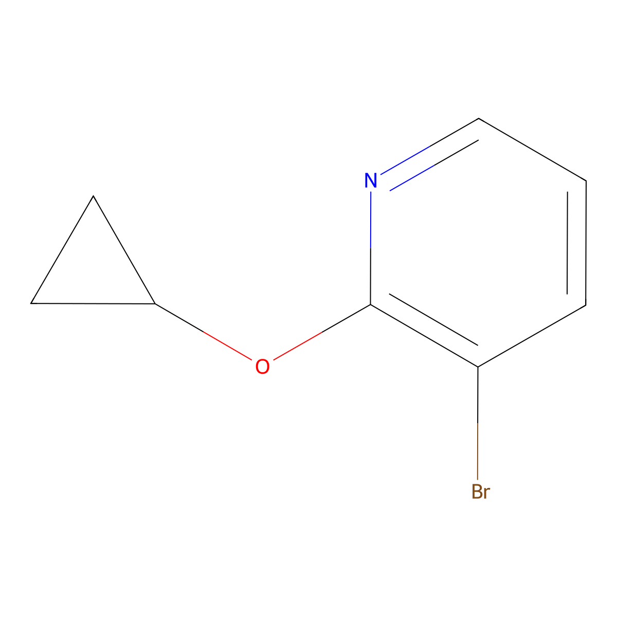 3-Bromo-2-cyclopropoxypyridine molecular structure, CAS 1243378-52-0