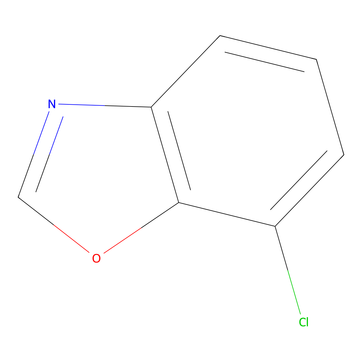 7-Chloro-1,3-benzoxazole molecular structure, CAS 1243378-99-5