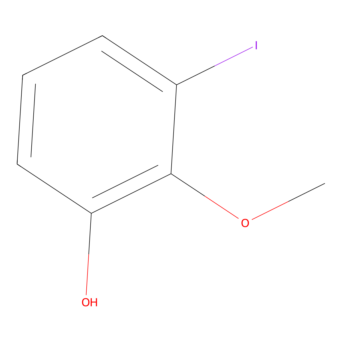 3-Iodo-2-methoxyphenol molecular structure, CAS 1243380-07-5