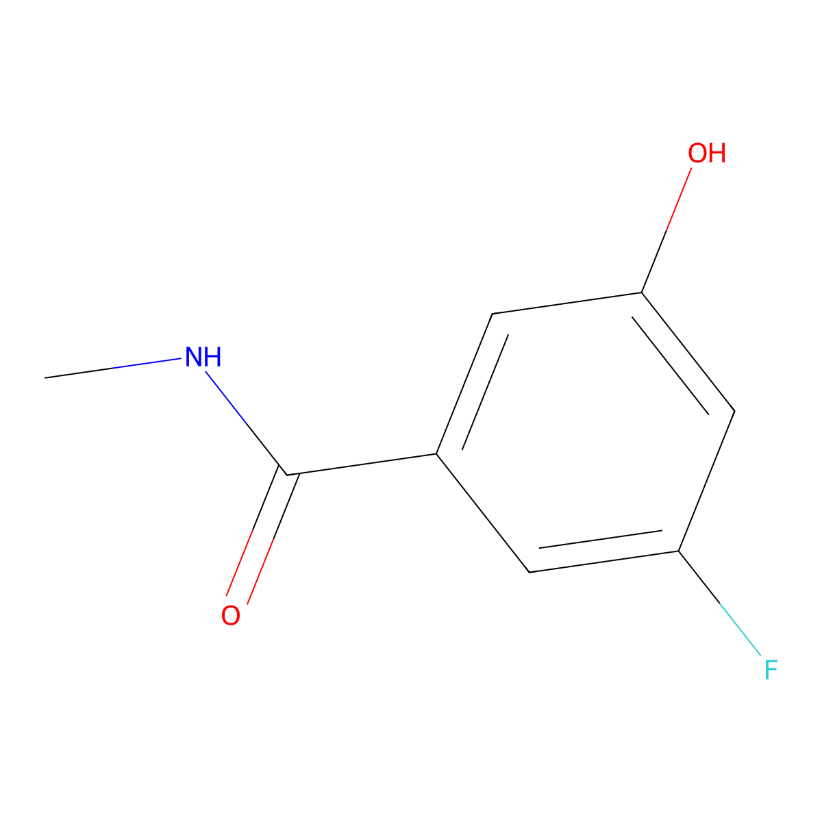 3-Fluoro-5-hydroxy-N-methylbenzamide molecular structure, CAS 1243380-28-0