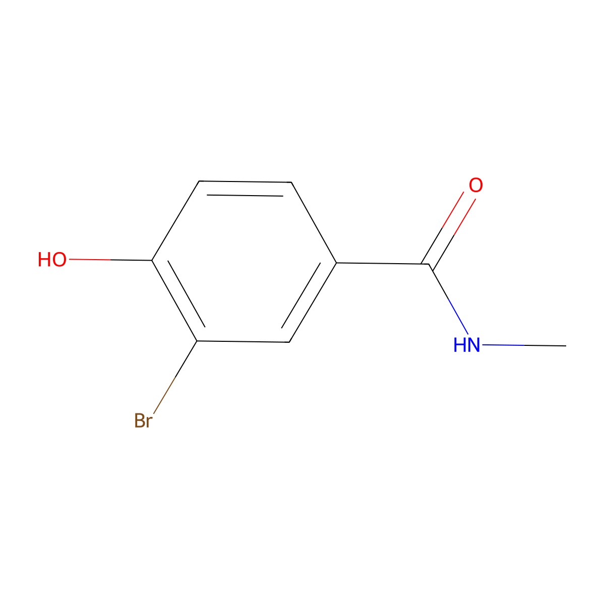3-bromo-4-hydroxy-N-methylbenzamide molecular structure, CAS 1243380-76-8