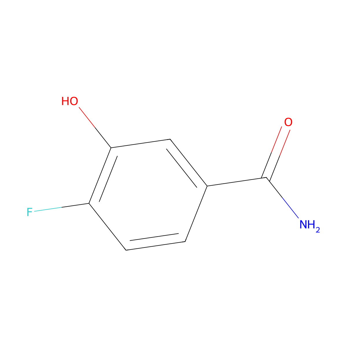 4-Fluoro-3-hydroxybenzamide molecular structure, CAS 1243381-28-3