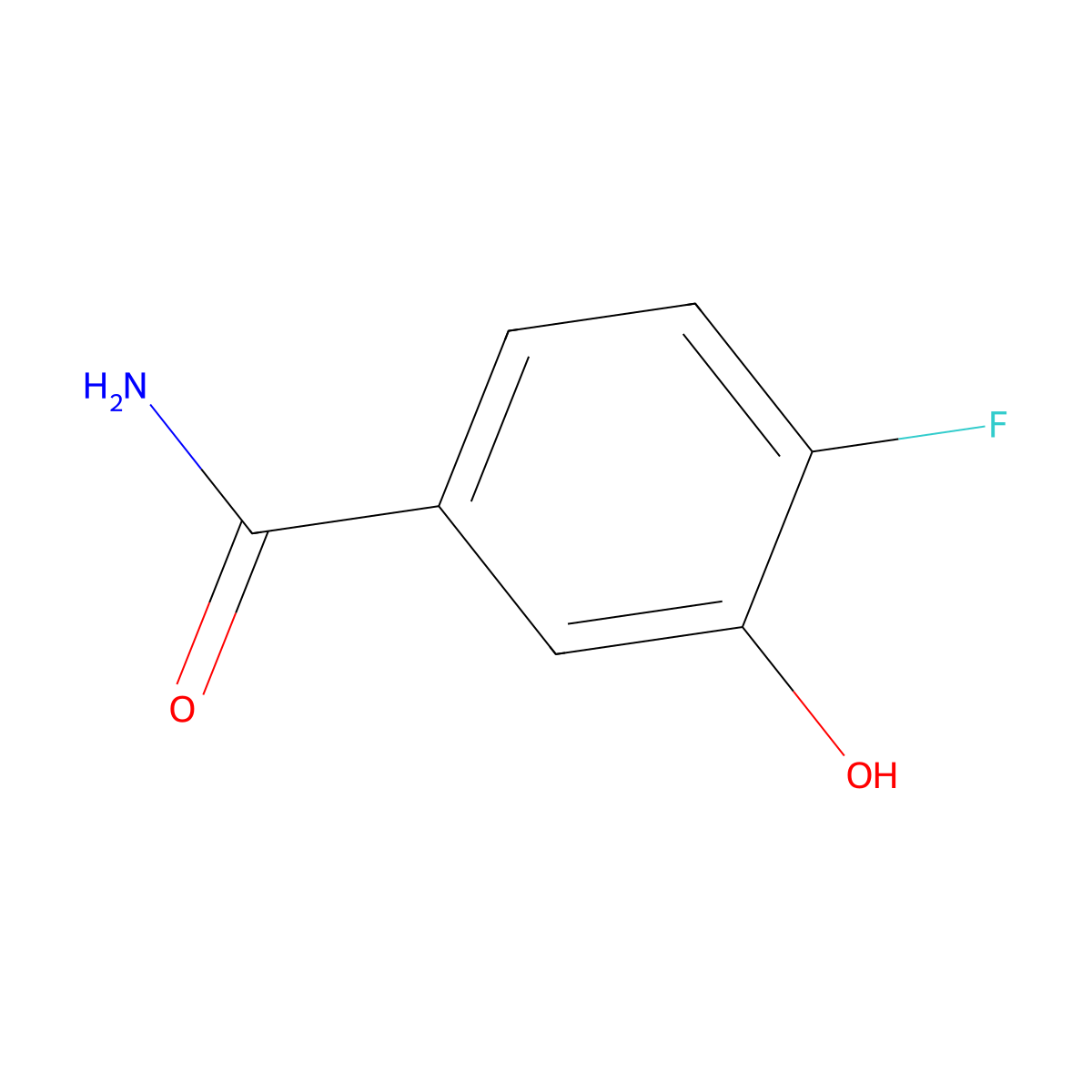4-Fluoro-3-hydroxybenzamide molecular structure, CAS 1243381-28-3