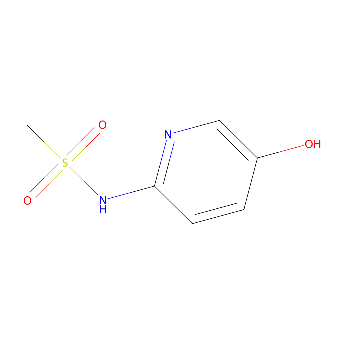 N-(5-hydroxypyridin-2-yl)methanesulfonamide molecular structure, CAS 1243382-11-7