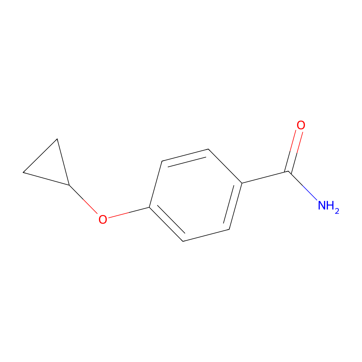 4-Cyclopropoxybenzamide molecular structure, CAS 1243382-78-6